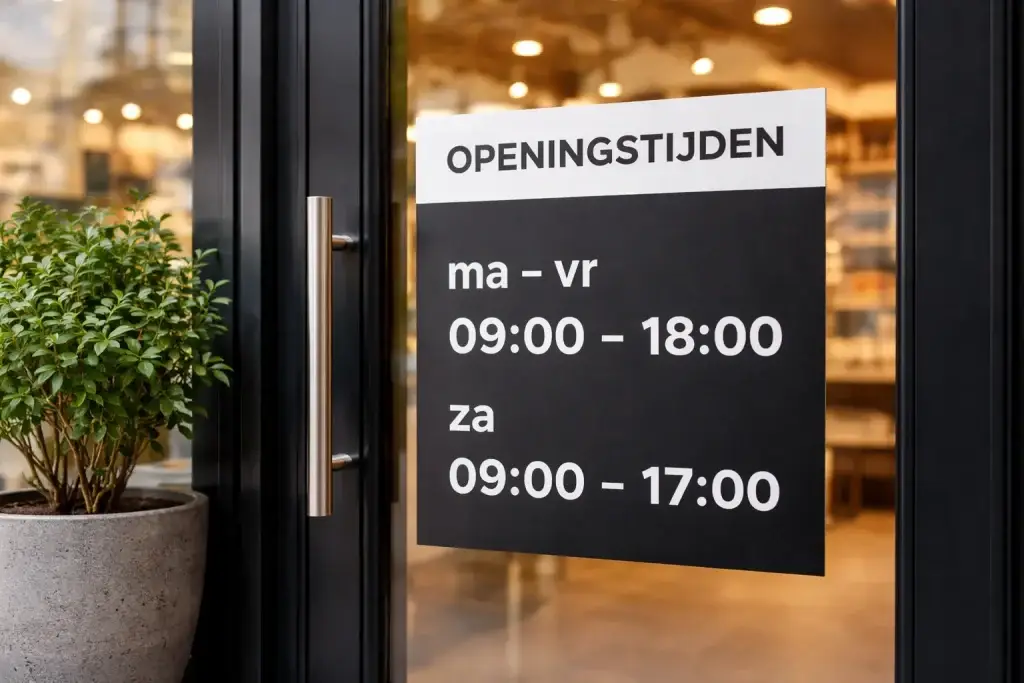 Realistische foto van winkelentree in Best