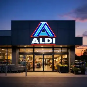 Ingang van een supermarkt in Best