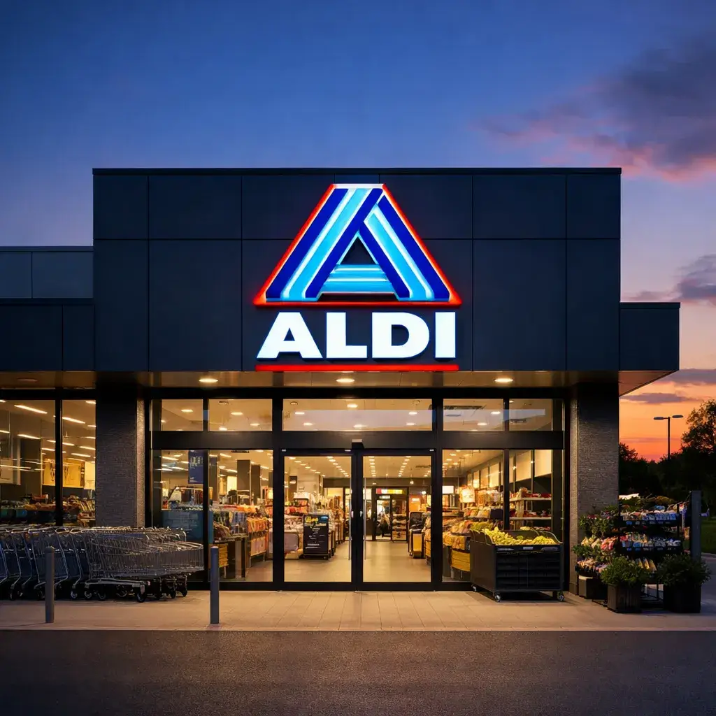 Ingang van een supermarkt in Best