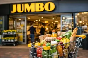 Winkelwagen voor Jumbo supermarkt in Best